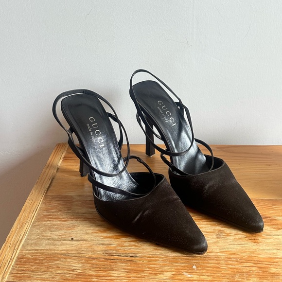 Gucci Strappy Black Heels - Picture 1 of 4